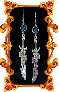 boucles d'oreilles épée médiévale 2025